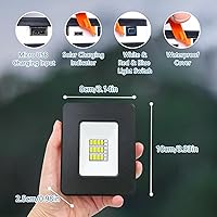 Vista 4 de Luces recargables de mano para tienda de campaña, funciona con pilas, 2400 mAh, 2000 lúmenes, 4 modos de luz, impermeables, ligeras, portátiles