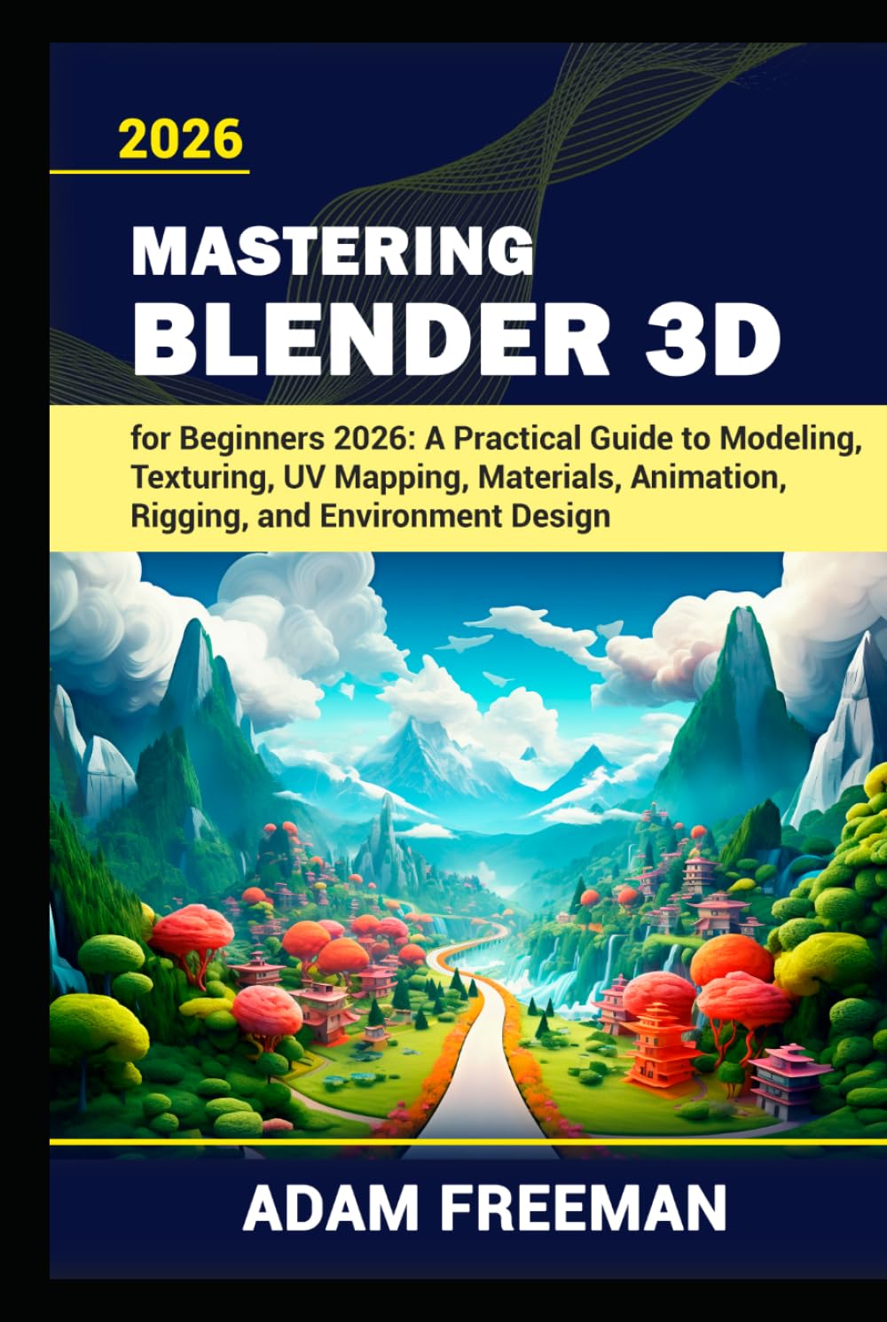 Mastering Blender 3D for Beginners: A Practical Guide to Modeling, Texturing, UV Mapping, Materials, Animation, Rigging, and Environment Design