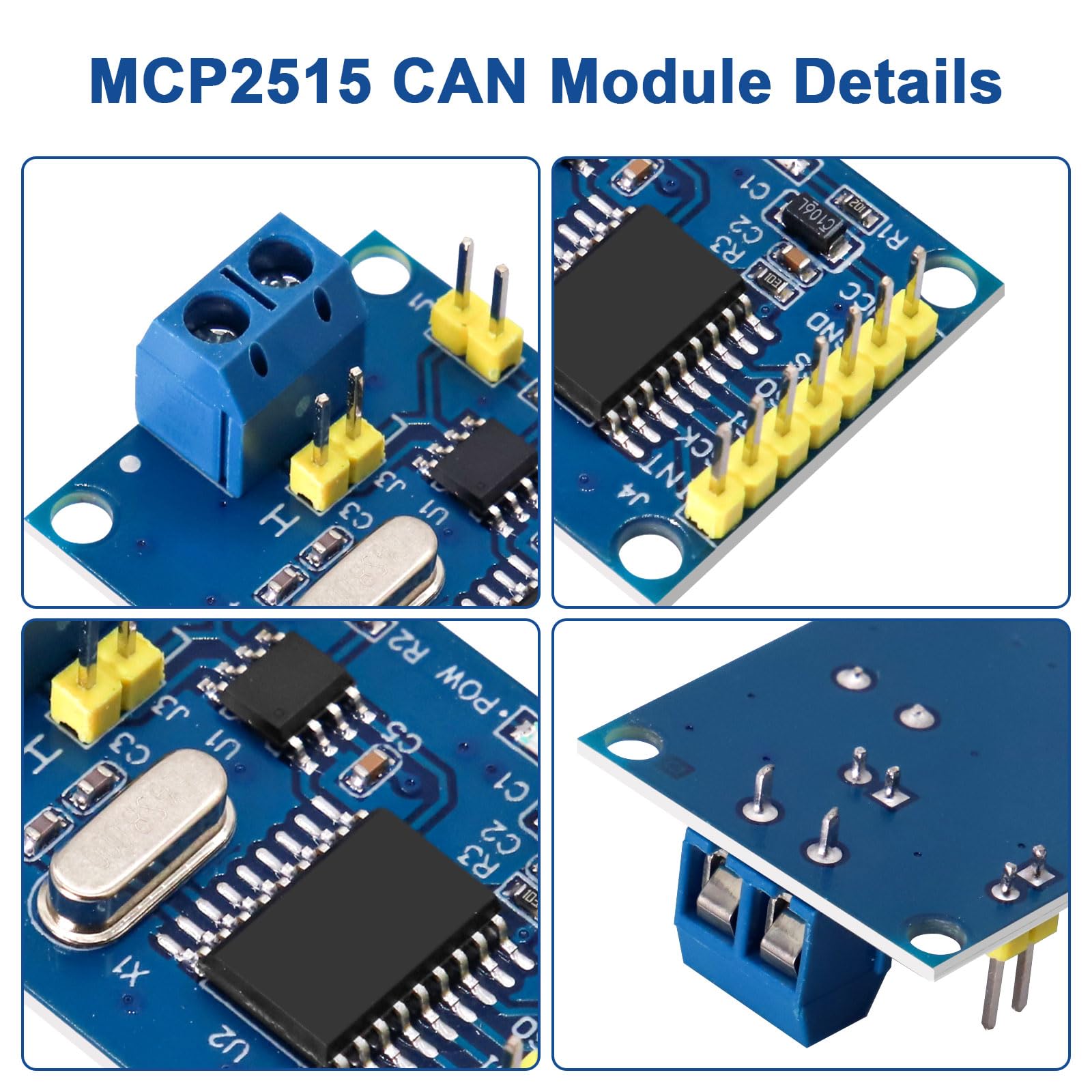 3er-Pack MCP2515 TJA1050 CAN-Bus-Modul – SPI, Kompatibel Mit Arduino & Raspberry Pi, Unterstützung Für CAN V2.0B