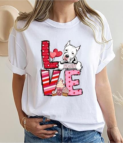 Miniatura 4 de NAZENTI Dogo argentino - Sudadera personalizada para el día de San Valentín, camisa personalizada para perro, linda camisa de San Valentín para