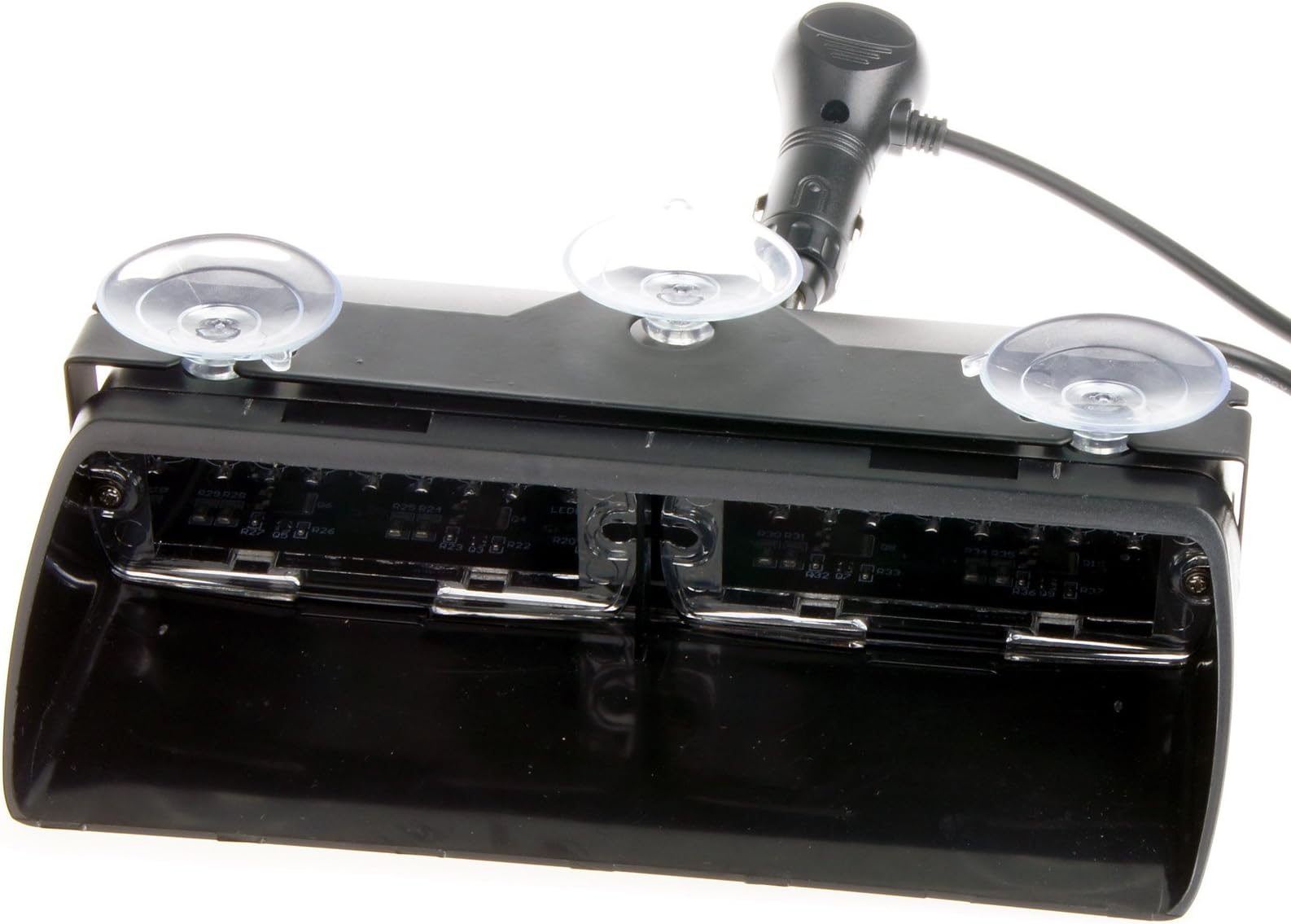 High Power 16w Shovel Shaped Signal Car Flash Led Strobe Light Window Shield Light (White)