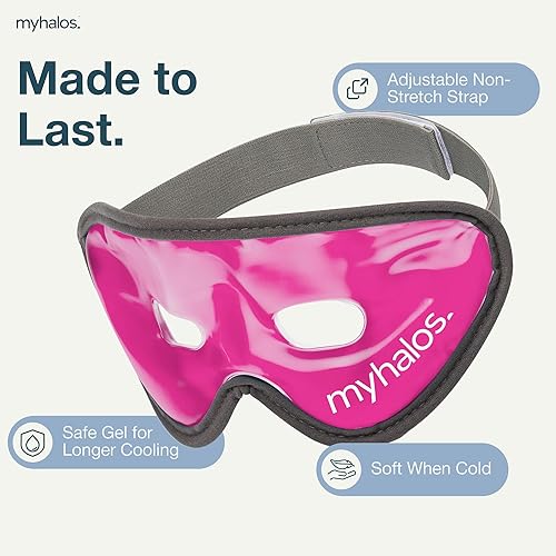 Miniatura 4 de Máscara refrescante para los ojos, máscara HM, mascarilla de gel reutilizable para ojos, paquete frío, nuestra máscara de ojos de hielo alivia los