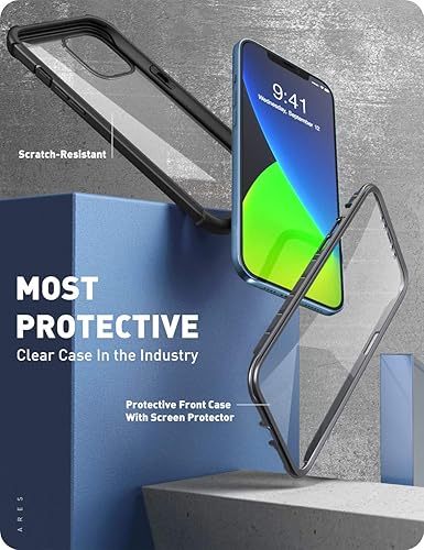 Miniatura 2 de i-Blason Ares - Funda para iPhone 12 Pro Max de 6.7 pulgadas (versión 2020), funda transparente resistente de doble capa con protector de pantalla