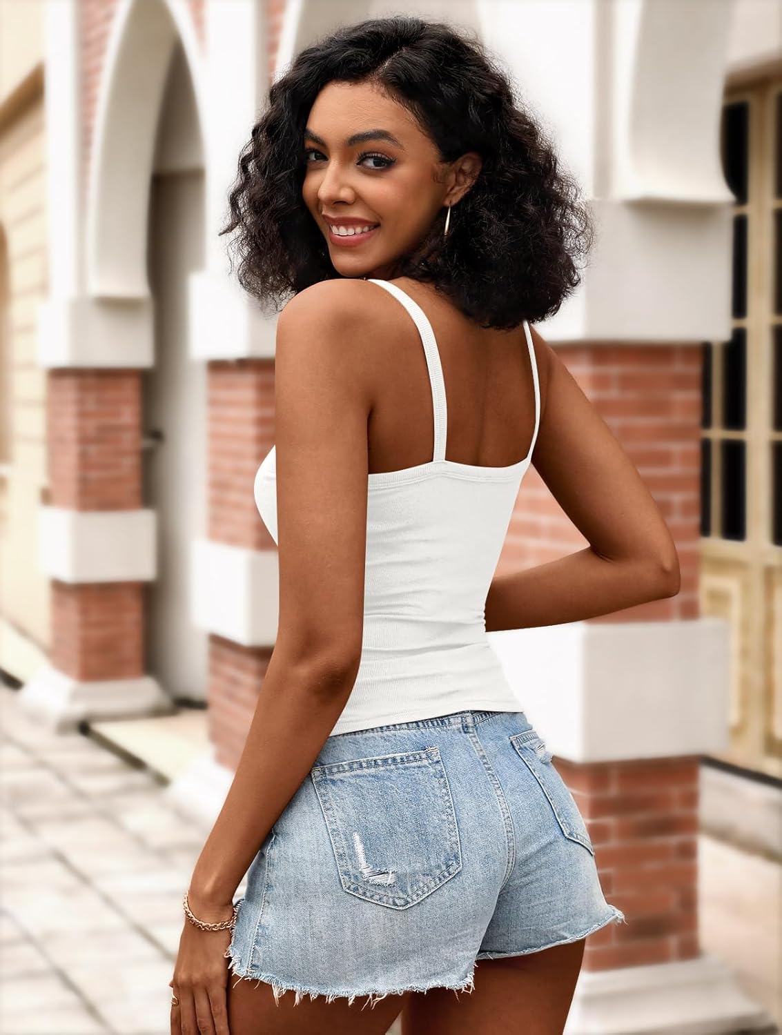 HOTGIFT Women Spaghetti Strap Camisole V Neck 2026 Sleeveless Shapewear Fashion - Image 5