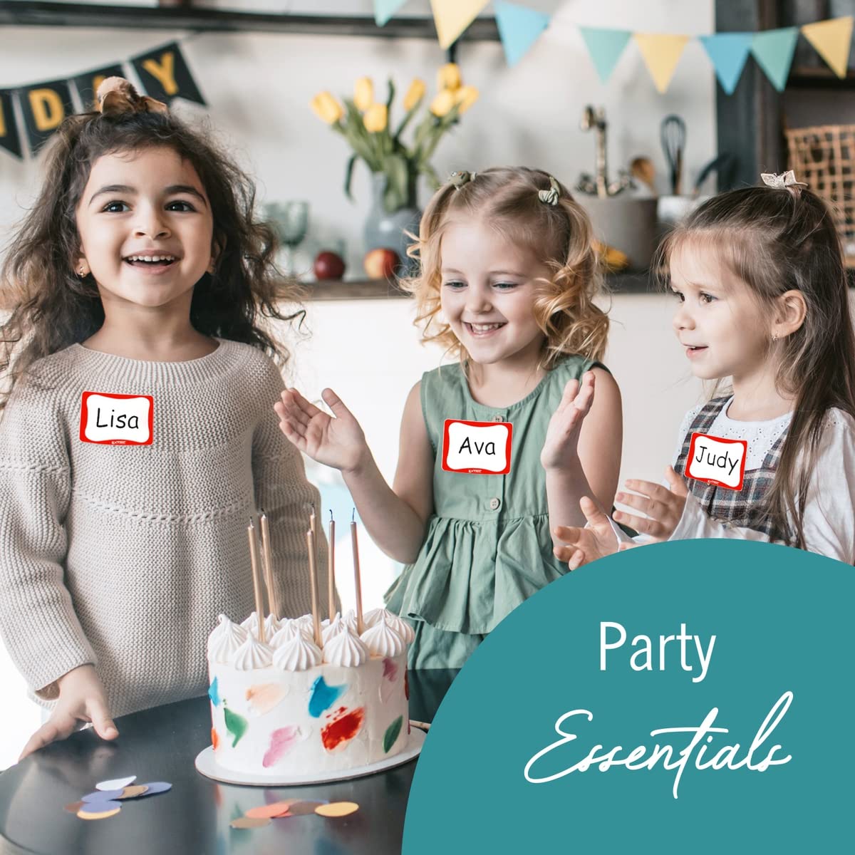 Einfarbige Namensschild-Aufkleber, weiß mit rotem Rand, Namensschild-Etiketten, 5,7 x 8,9 cm, für Büro, Schule, Veranstaltungen, 100 Stück