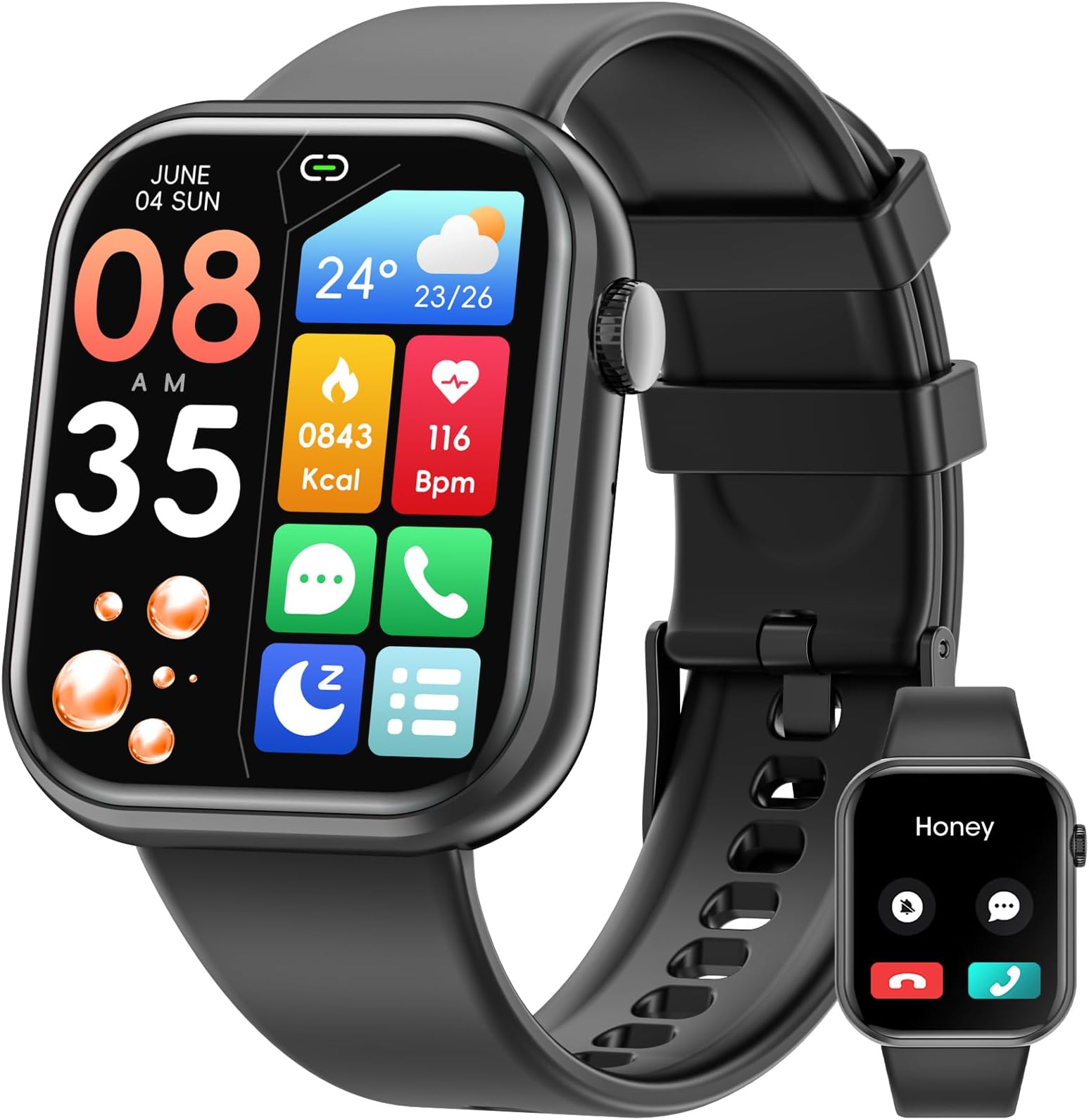 Blackview Smartwatch Homme Femme Avec Fonction D'appel - Écran 1.39, Autonomie 60 Jours