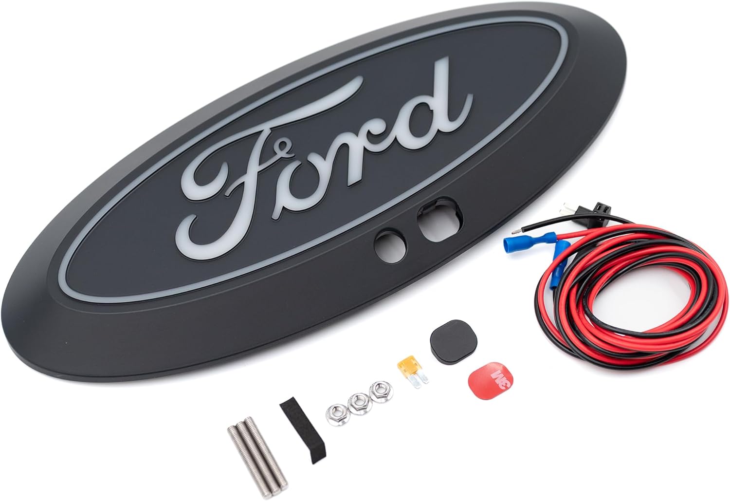 Putco Luminix White LED Oval Light Up Grille Emblem - Fits Ford F250, F350, F450 17-19 w/Camera