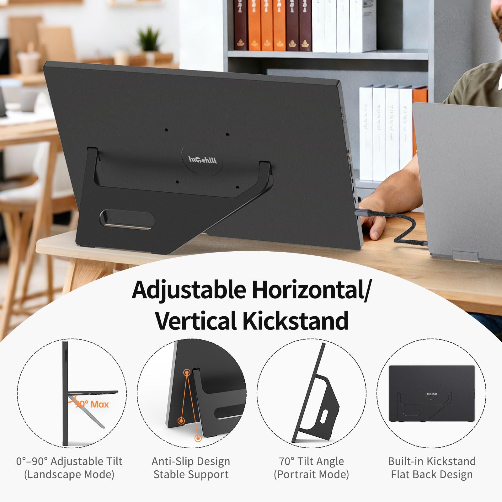Amazon.co.jp: Intehill 16インチ 120Hz タッチスクリーンポータブル