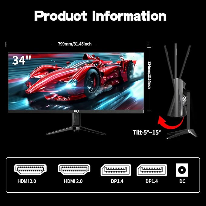 Monitor Gaming 34 pulgadas UltraWide 1440p IPS 165Hz miniatura 8