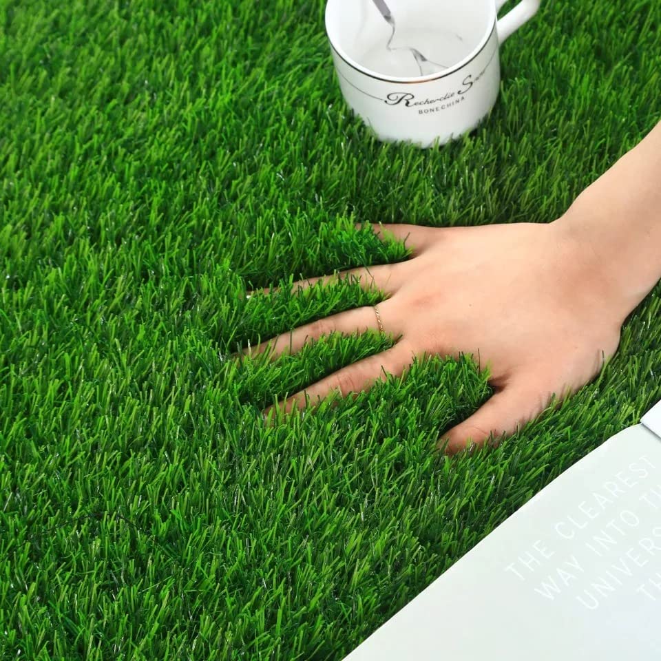 Image of Woohome 35mm Artificial Grass Mat for Balcony | Green Grass Carpet for Balcony | All-Weather Home and Office Edition (Size - 2X5.2 Ft | Green grsaa Capet for Balcony)