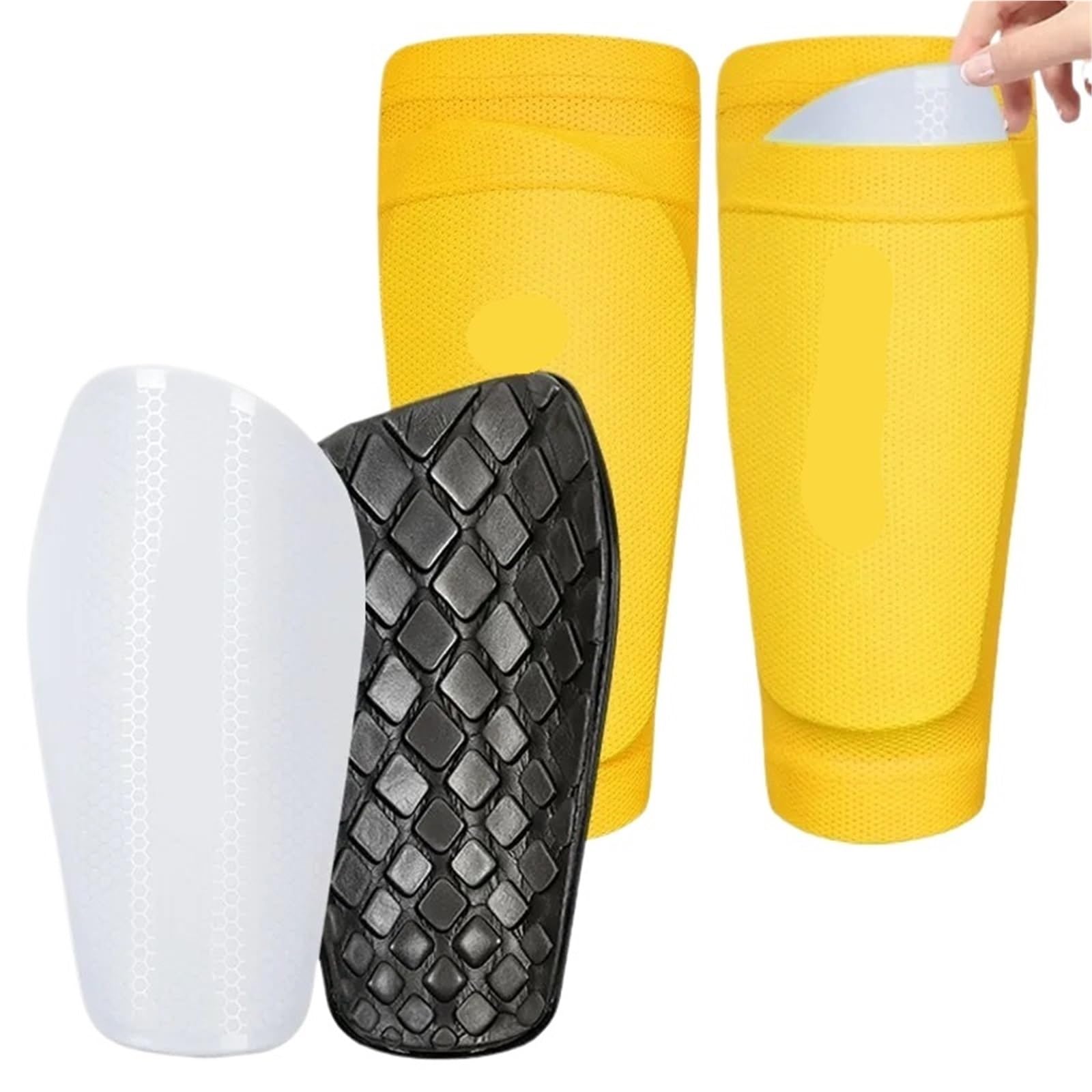 Soccer Shin Guards for Adults Shin Guards with Sleeves, Lightweight, Protective Soccer Equipment para Baloncesto, Fútbol, Running