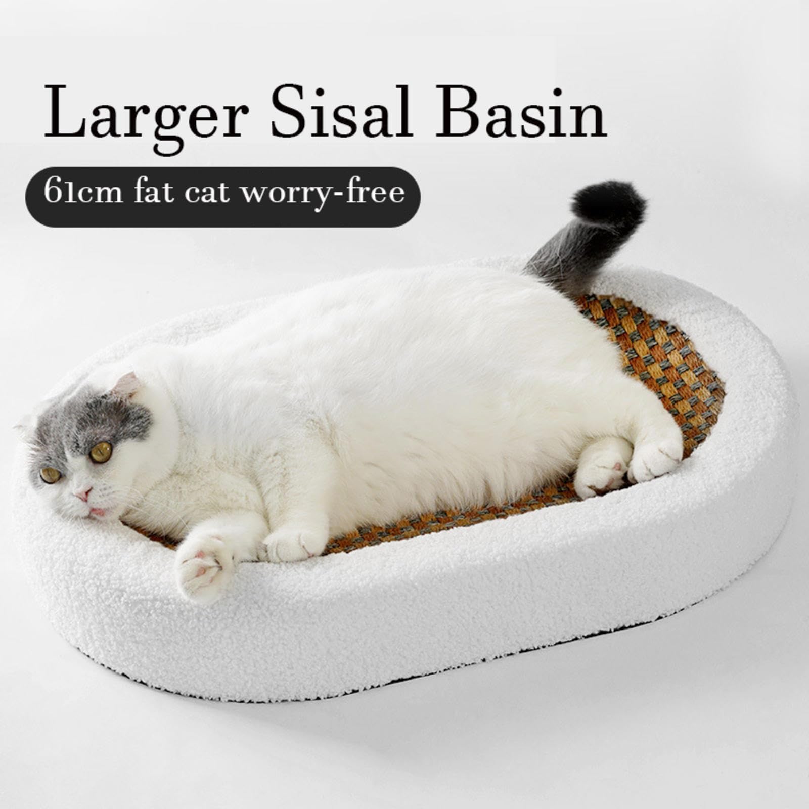Rascador para Gatos De Sisal Natural, Almohadilla para Rascar Gatos De Interior, Adultos O Gatitos