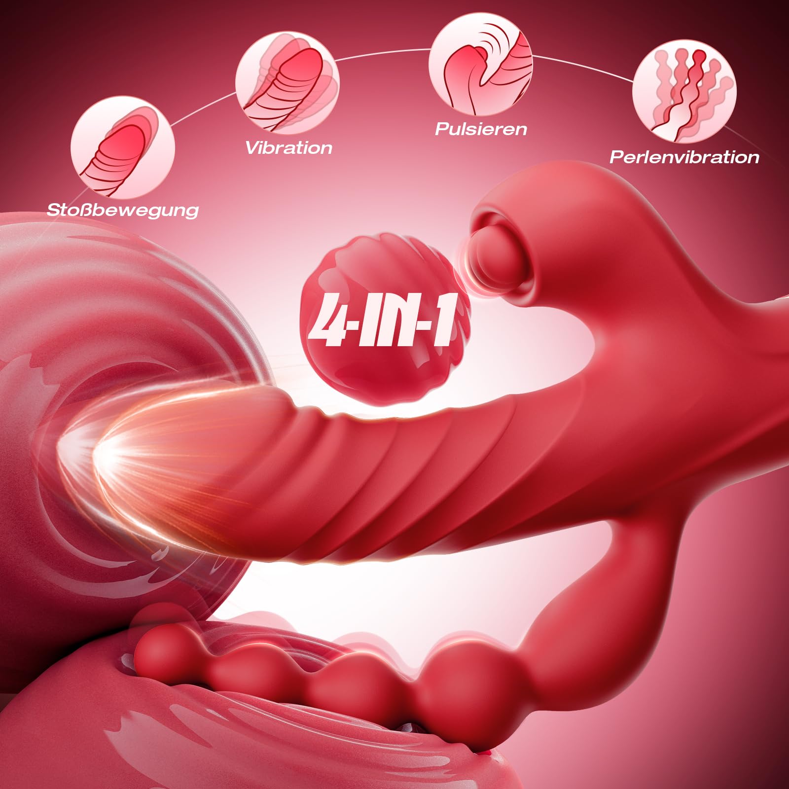 Dildo Vibratorensets für Frauen, 7 Stoß-, 5Klopf- & 10 Vibrations Vibrator