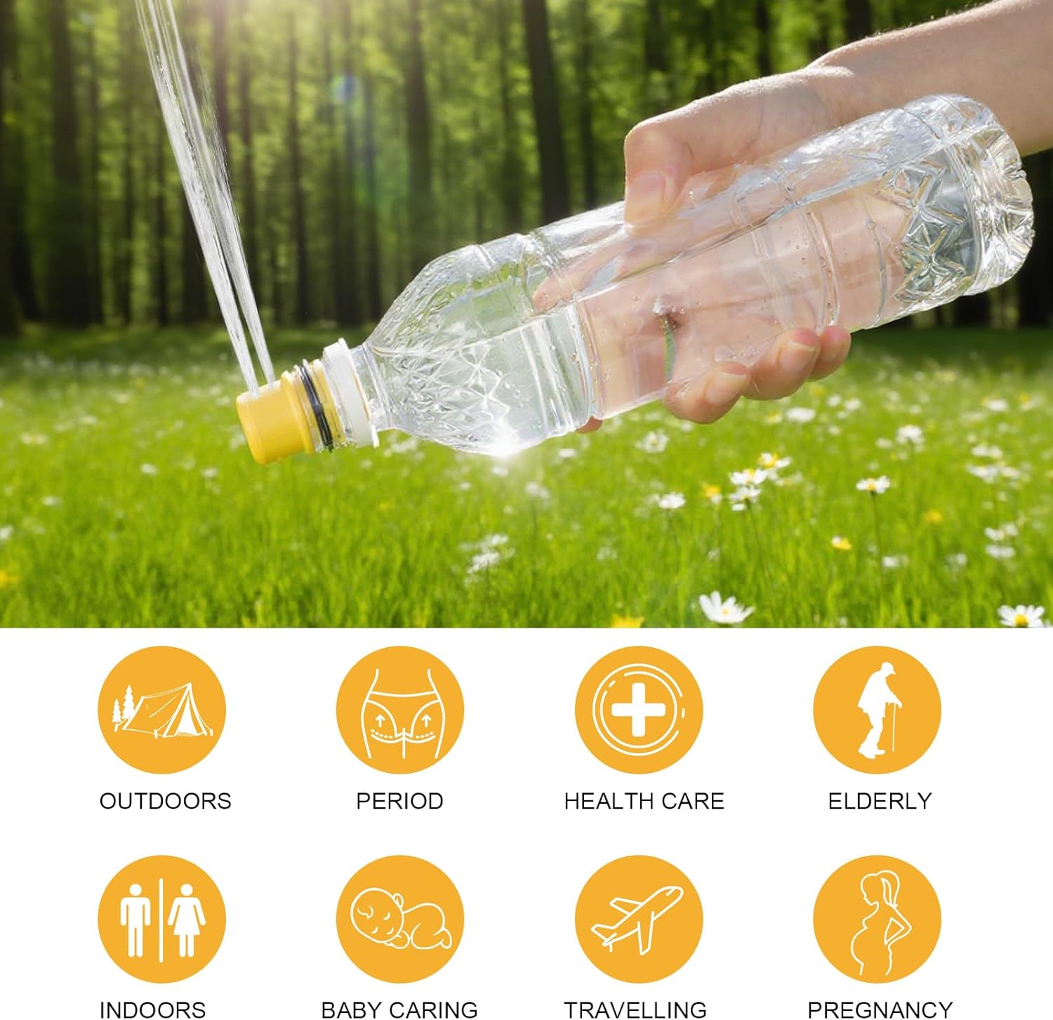 2 Sizes Ultralight Portable Bidet for Travel, Camping, Backpacking - Travel Bidet Compatible with Every Bottle(5g, 0.17 oz)
