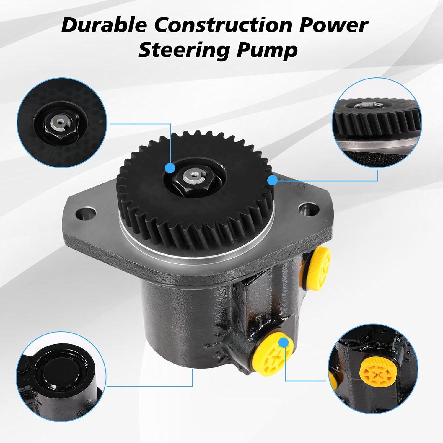 Power Steering Pump 4988390 Suitable for Cummins 4BT 3.9L, 6BT 5.9L, 6CT/6CTA 8.3L Diesel Steering Pump Replacement Parts