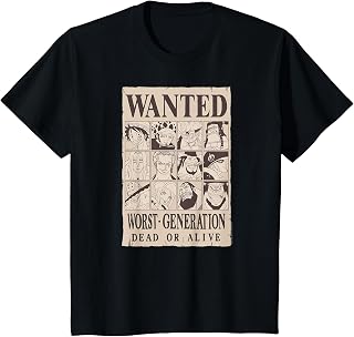 One Piece Anime Worst Generation Wanted Poster Collage T-Shirt