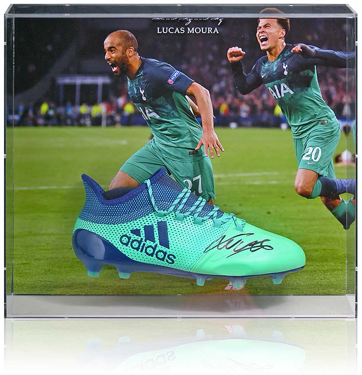 Lucas Moura Spurs Hand Signed Football Boot THFC Presentation COA
