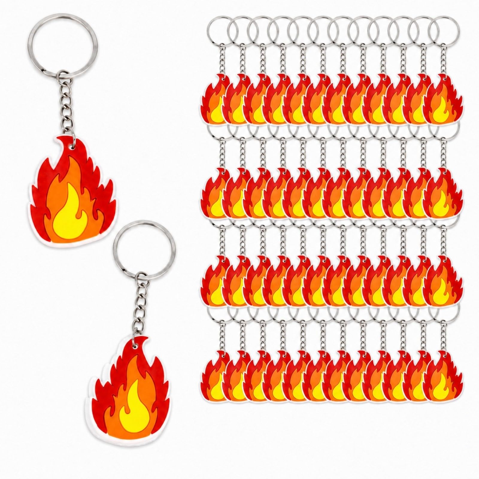 パーツ Cherubim 90's Aero Funny Flame Set Amazon.com: LOGOFUN 50pcs Flame Keychain Fire Keyring