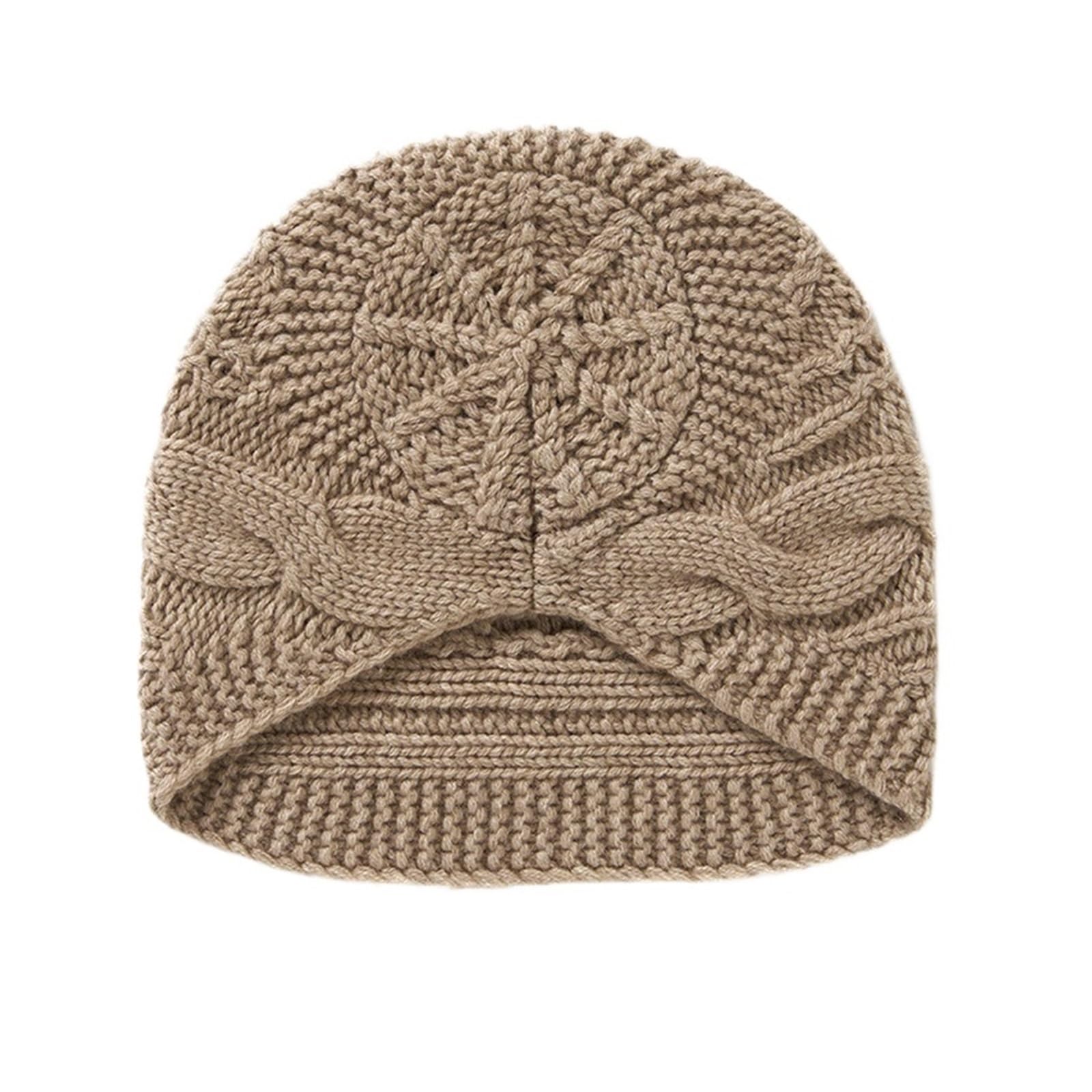 Damska dzianinowa czapka typu beanie luksusowa kaszmirowa miękka ciepła zimowa czapka z kwiatowym wzorem na co dzień(Black)