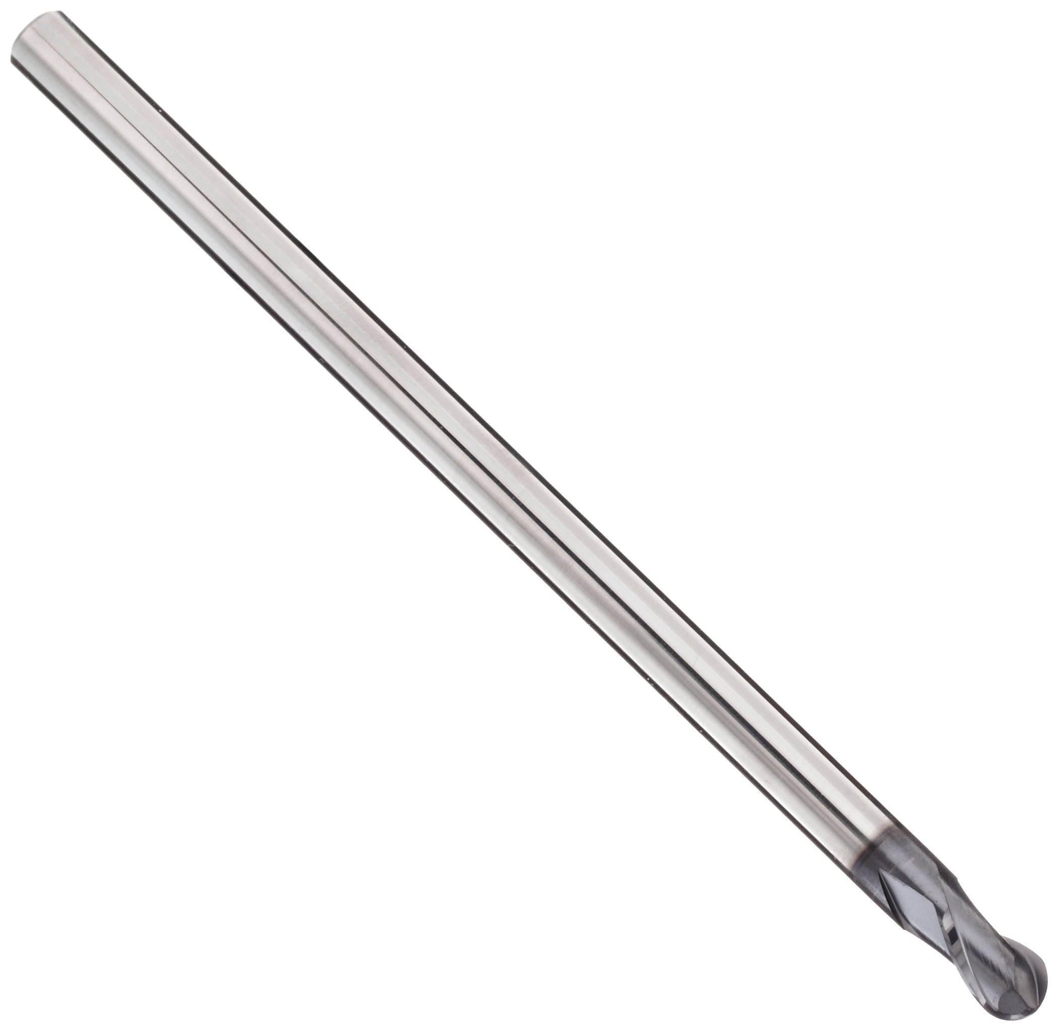 YG-1 EM962 Carbide Ball Nose End Mill, TIALN Multilayer Finish, 30 Deg Helix, 2 Flutes, 10