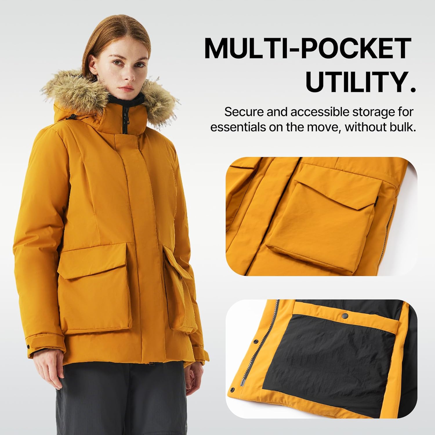 Fitouch Arctic Shield Elite Women's Down Parka | 750+ PF Lady Winter Jacket | Mid-Length Water Repellent Warmer Puffer Coat - Image 4
