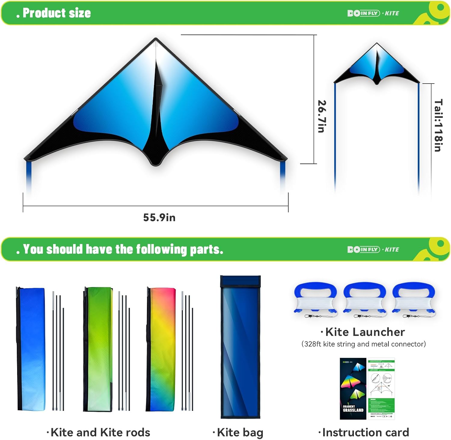 Delta Kite for Kids & Adults, Extremely Easy to Fly Kite, Suitable for Family outings, Outdoor Games and activitie