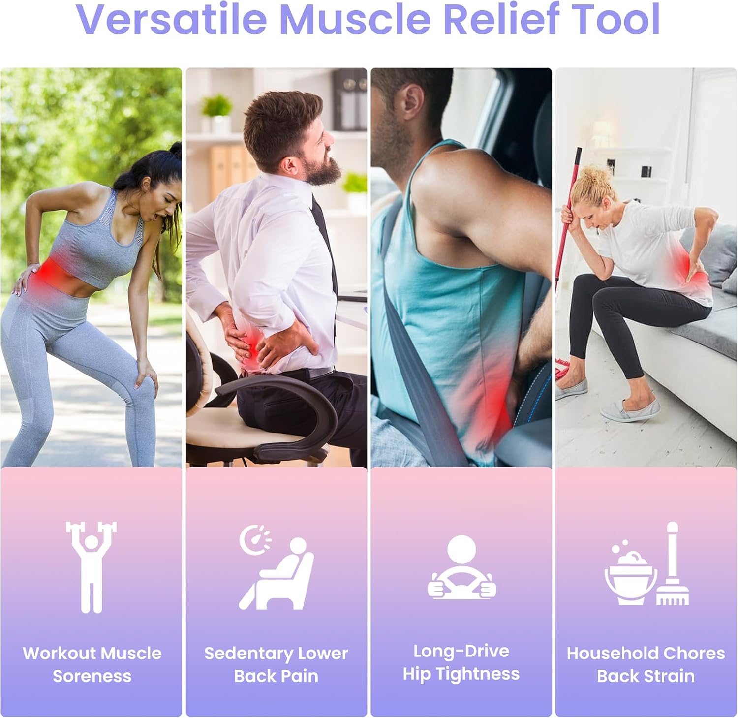 Hip Muscle Release Hook: Psoas Massage Tool - Myofascial Trigger Point Relief Device for Piriformis & Iliacus