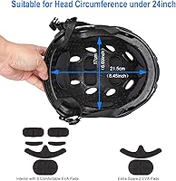 Vista 5 de Casco y máscara de Airsoft, máscara de cara completa con gafas desmontables, casco negro de paintball con soporte NVG y riel lateral, equipo táctico