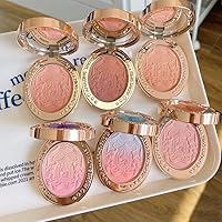 Vista 3 de 1pc Huazhixiao 5 Colors Circus Collection Gradient Blush,Matte Blush,Blush Palette,Creamy Blusher Cheek Color Palette (01)