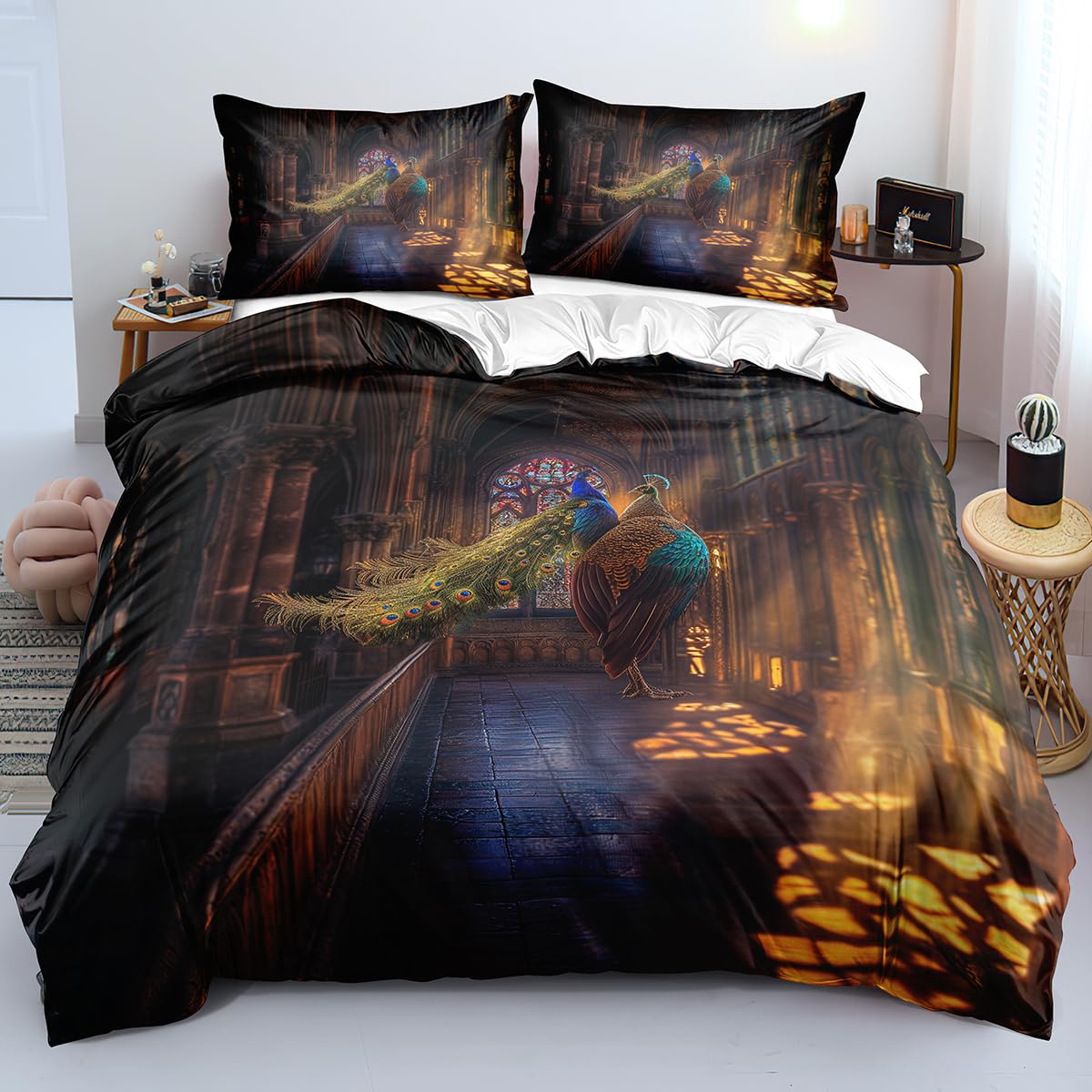 Parure de lit style européen pour retrouver le sommeil dans un cocon retro