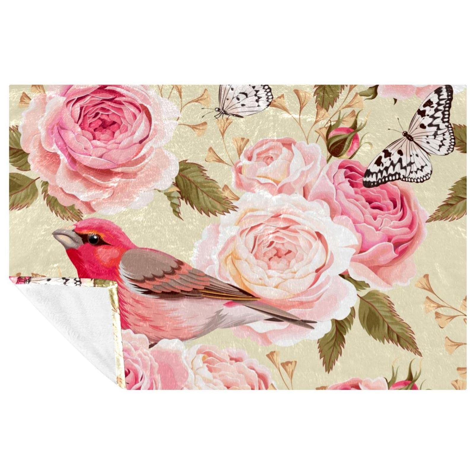 Couverture douce rose 150x100 cm pour lit et canapé