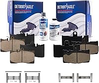 Vista 133 de Detroit Axle - Pastillas de freno para Dodge Dart 2013-2016 2014 2015 pastillas de freno de cerámica con reemplazo delantero y trasero de hardware