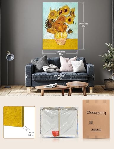 Vista 984 de DECORARTS - Almond Blossom Tree - Vincent Van Gogh Art Reproduction. Giclee Canvas Prints Wall Art for Home Decor 30x24