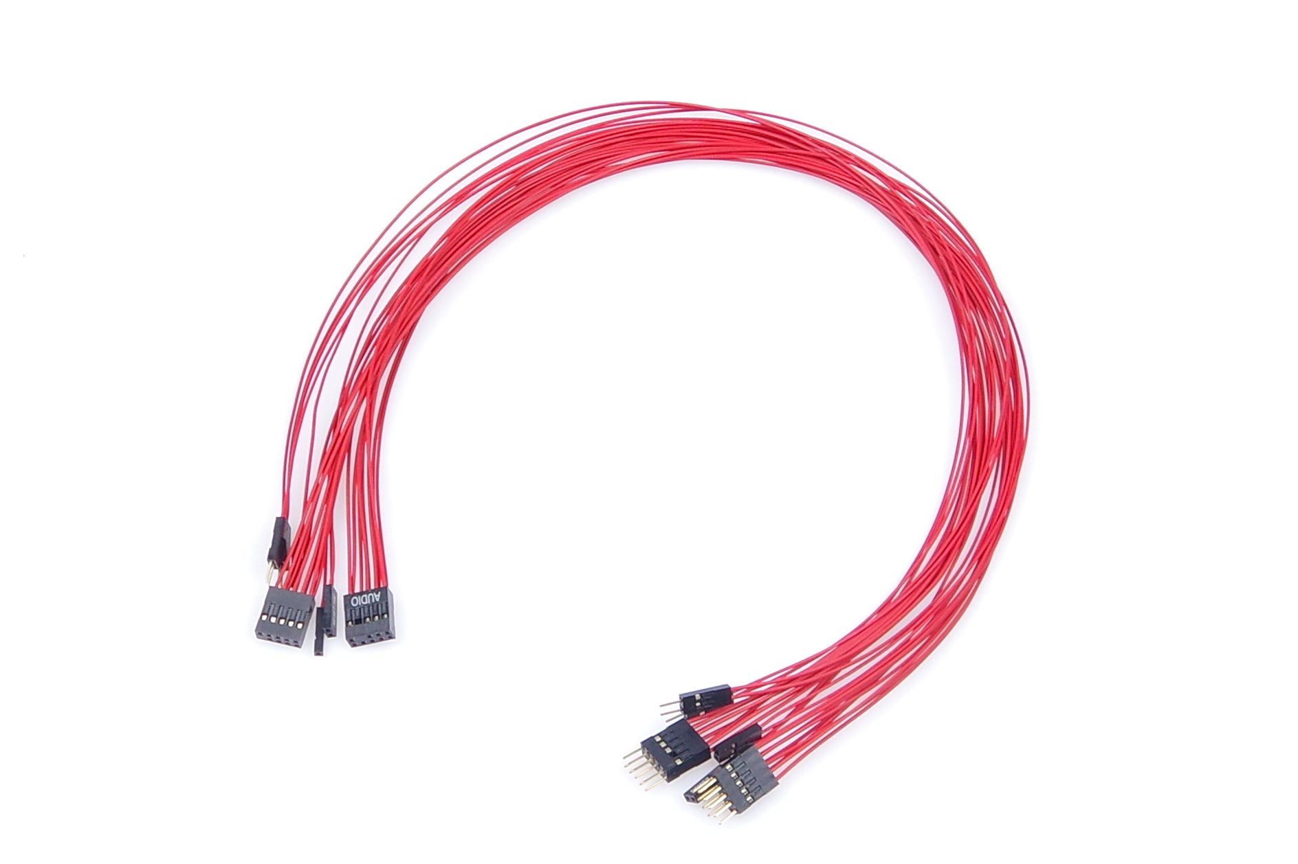 LM YN Motherboard Extension Wire Set 22AWG Silver plating Cord / Gold-plated plug Six Kinds Of extension cord POWE LED, HDD LED, POWER SW, RESET SW, HD AUDIO , Front USB Extension cord 0.5m/19 inch