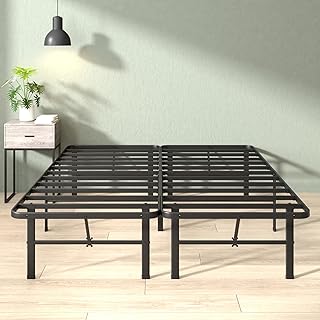 Zinus Rumi 14in Queen Metal Bed Frame, Quick Assembly SmartBase® Mattress Foundation, Heavy Duty Sturdy Steel with No Box Spring Needed, Eco-Friendly Packaging, Black