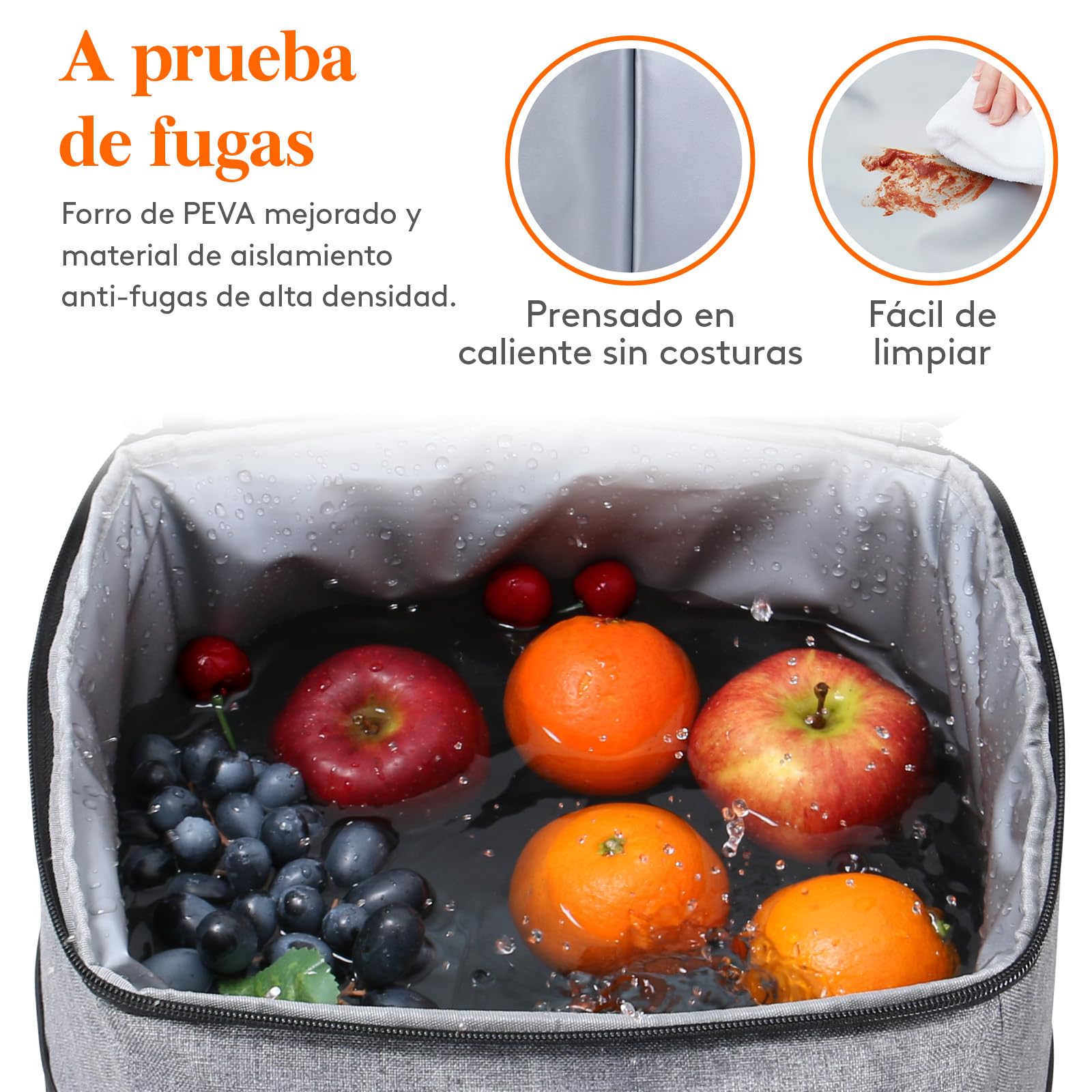 Lifewit Mochila Nevera 24L (30 Latas), Mochilas Neveras Portatil Isotermica, Bolsa Termica Porta Alimentos Impermeable, Cooler Bag para Playa, Picnic, Camping, Viaje, Trabajo, Gris