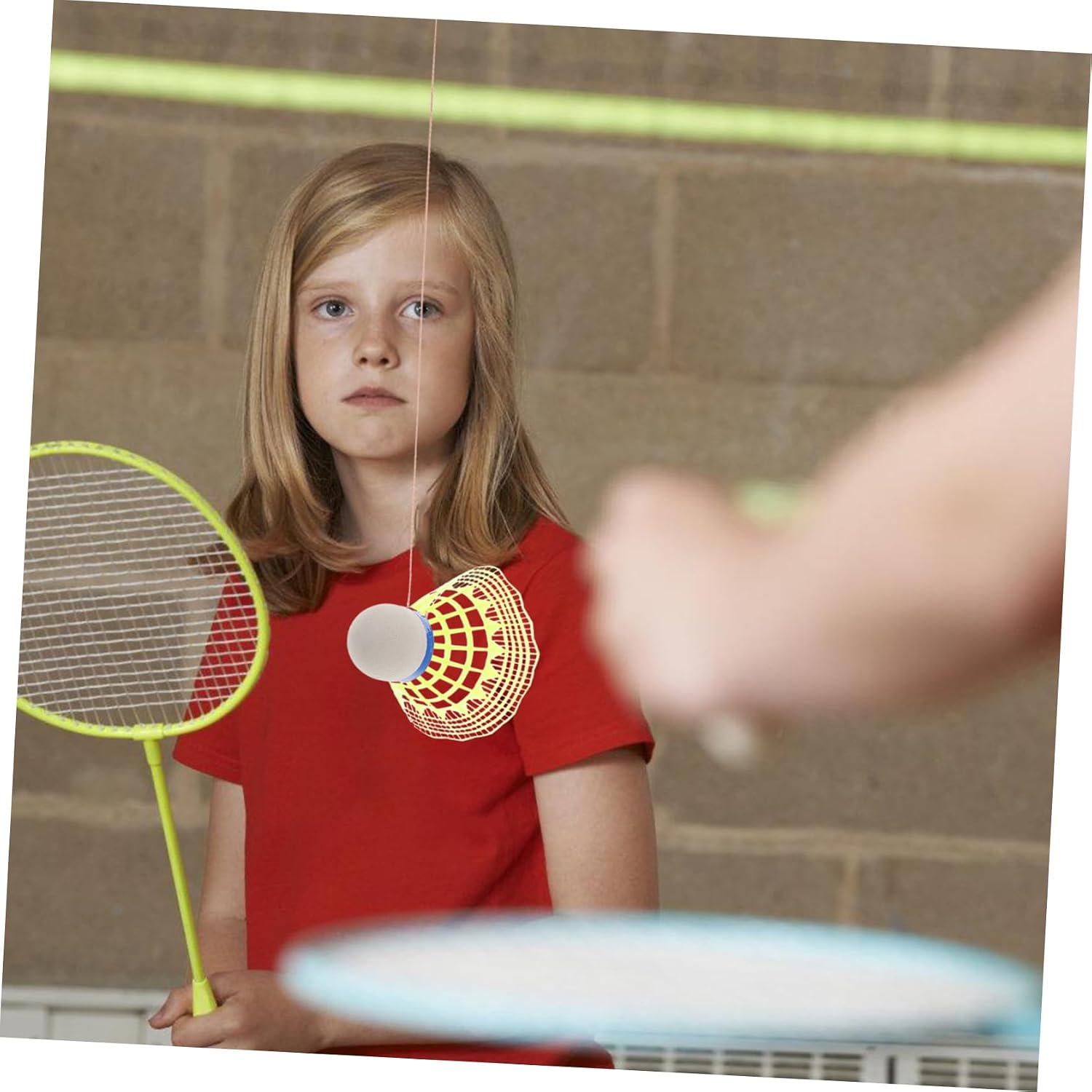 VICASKY Badminton Rebound Trainer for Practice Adjustable Elastic Training Device Automatic Rebound Use Includes Shuttlecock and Hooks for Enhanced Skill Development