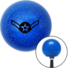 American Shifter 24460 Blue Metal Flake Shift Knob Black Airman
