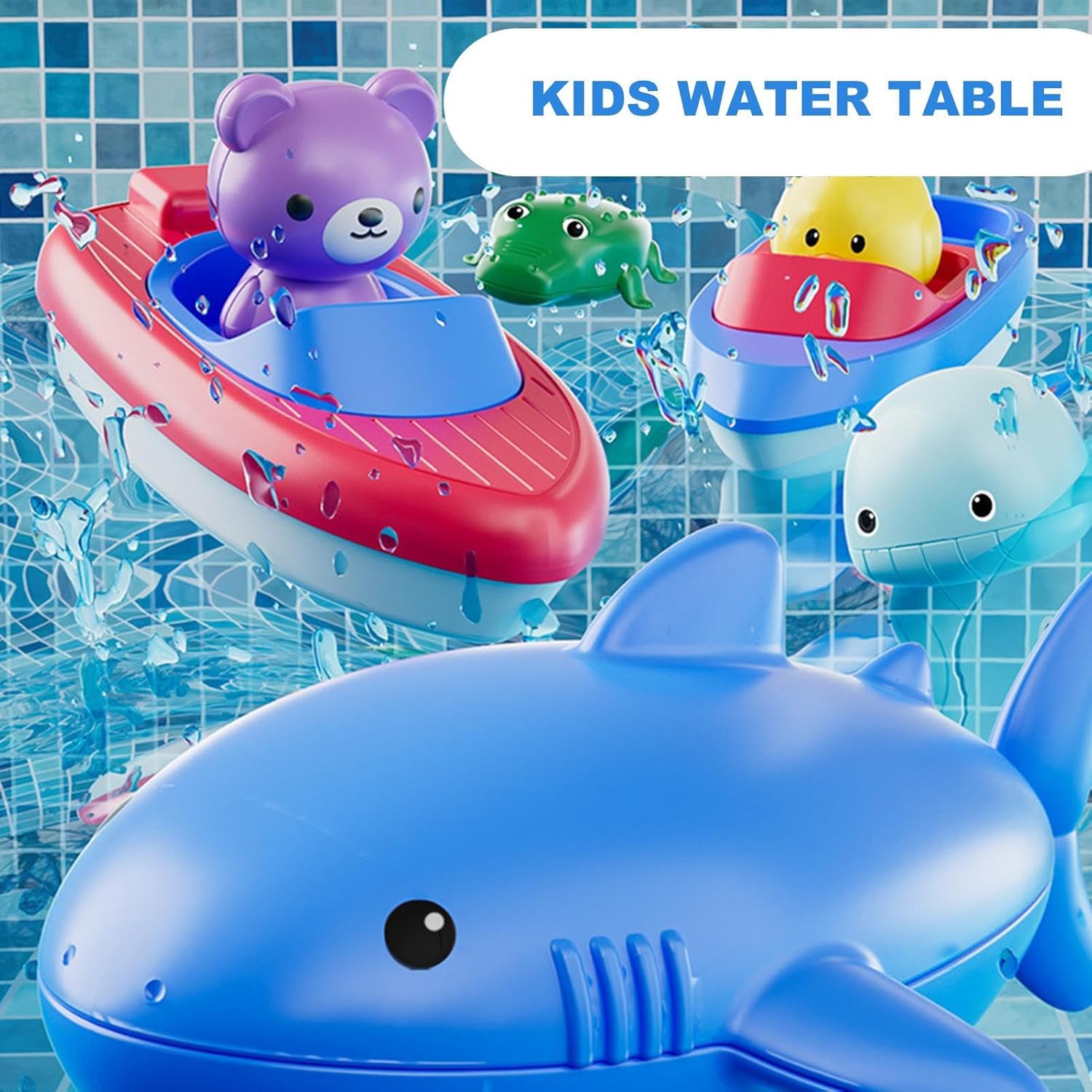 幼児用ウォーターテーブル, ポータブル ウォーター テーブル 知育玩具, 屋外おもちゃ 幼稚園 保育園 学校 裏庭 ガーデン プレイ