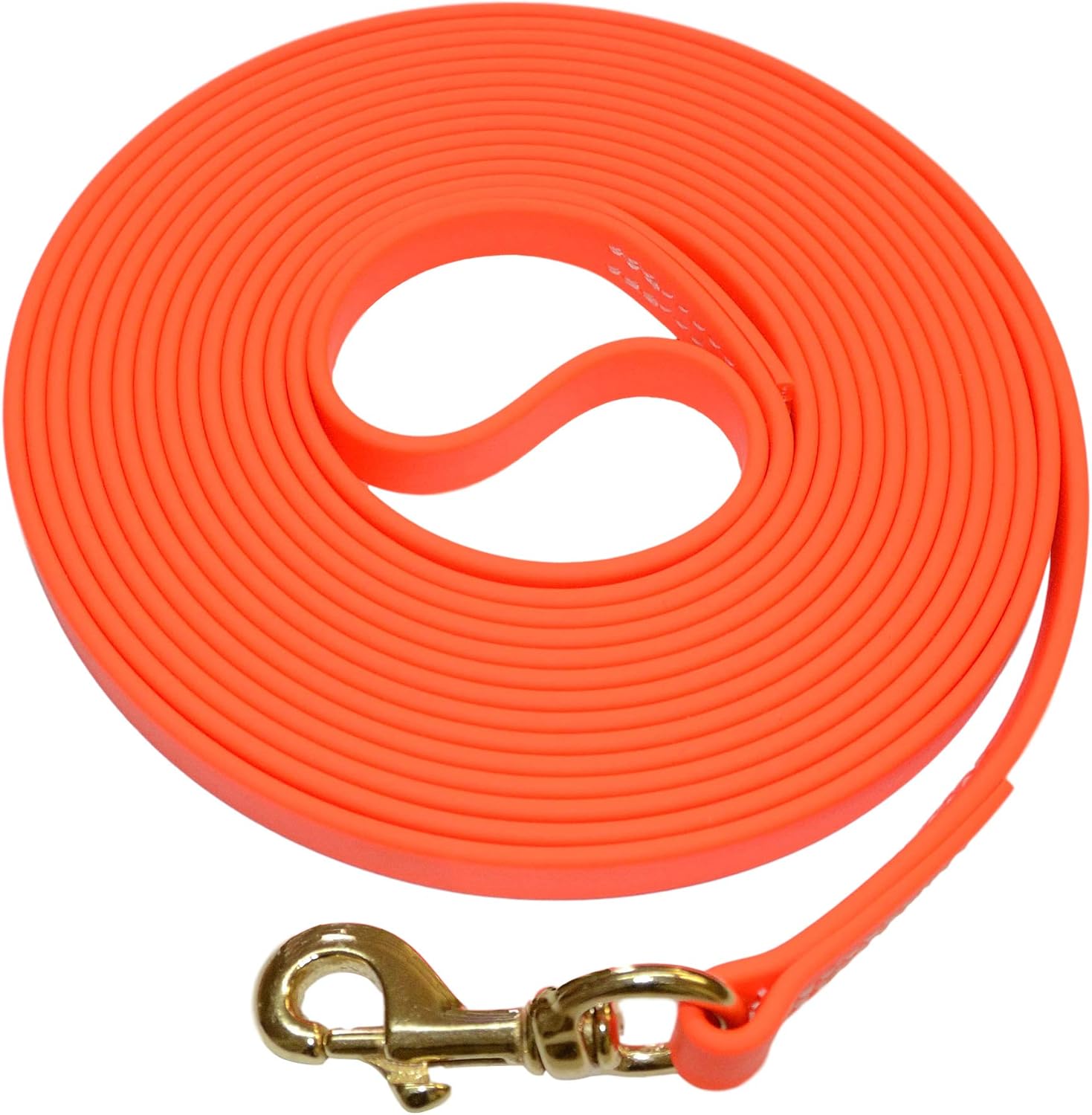 Redline K-9 Biothane Waterproof All Weather Dog Leash with Solid Brass Hardware - Blue - 5/8" x 20'