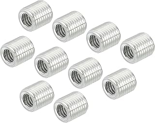 MECCANIXITY Thread Reducing Nuts Insert M10 x 1mm Male to M6 x 1mm Fine Thread Female Adapters 10mm Long Pipe Fitting Conversion Sleeve Reducer, Pack of 10