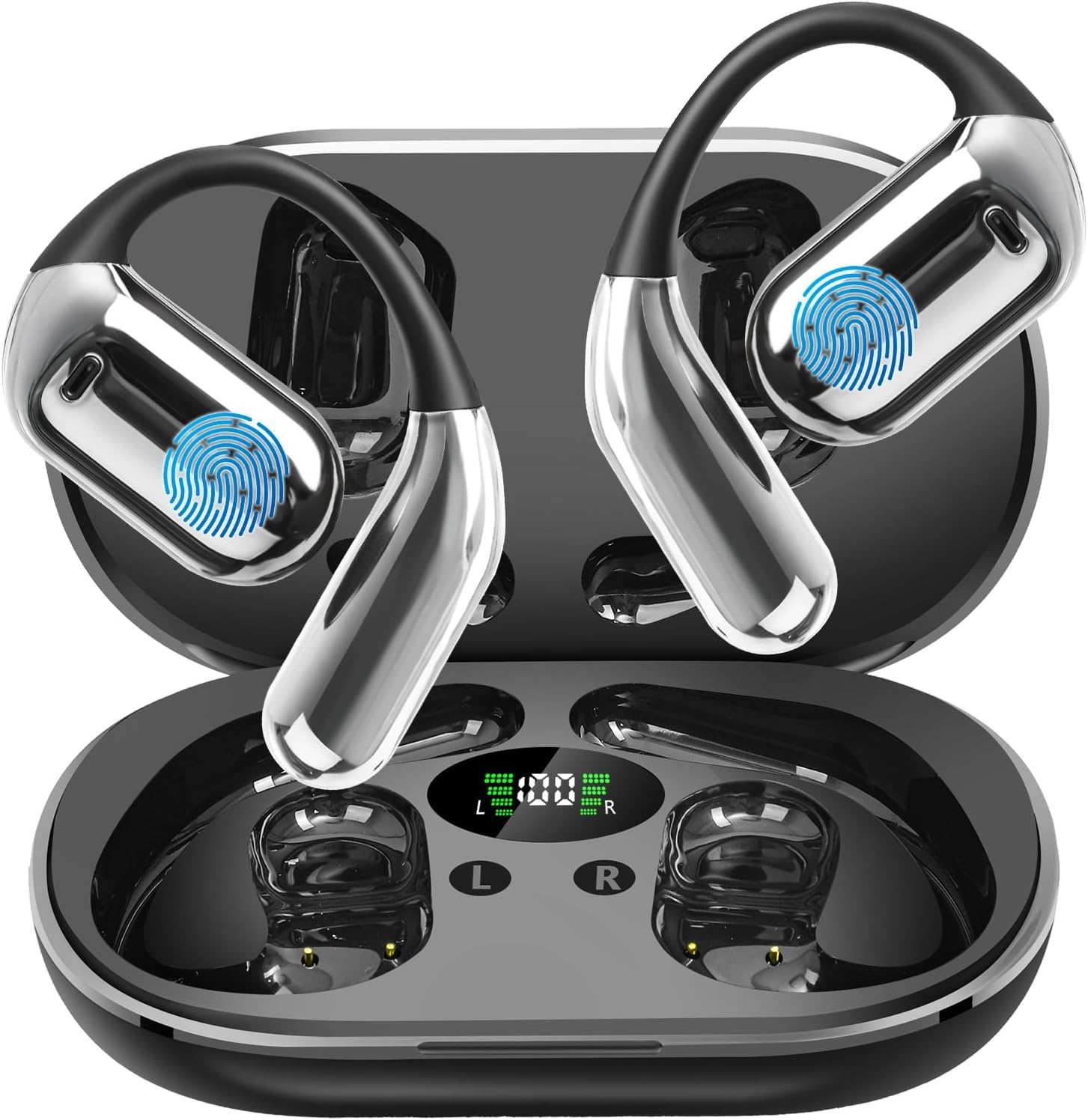 Amazon.co.jp: イヤホン bluetooth ワイヤレスイヤホン 耳掛け ぶるー