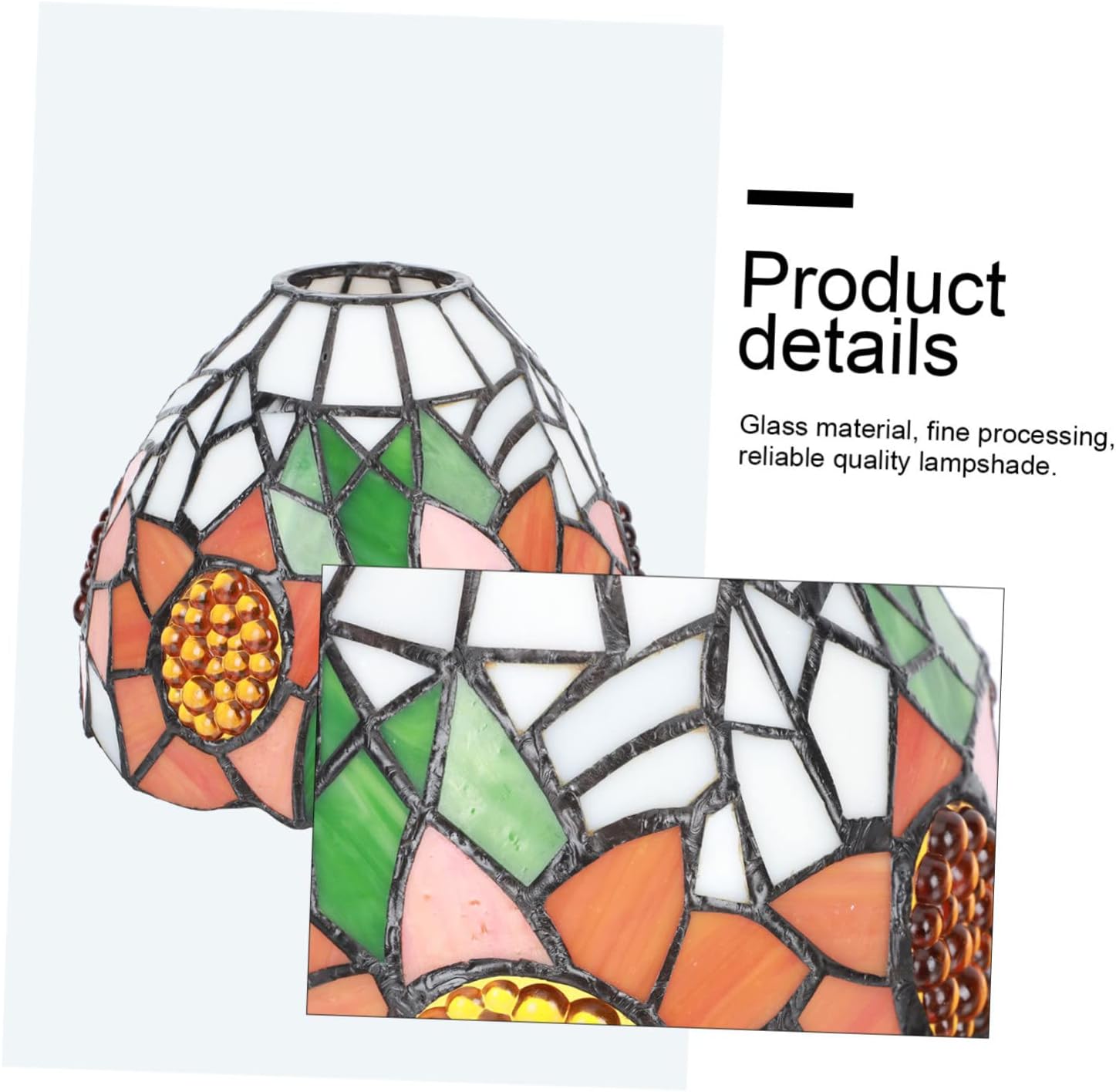 1pc European Style Glass Lampshade Vintage Stained Lamp Cover for Home Decor for Ceiling Wall Floor Lamps Housewarming Chic Design