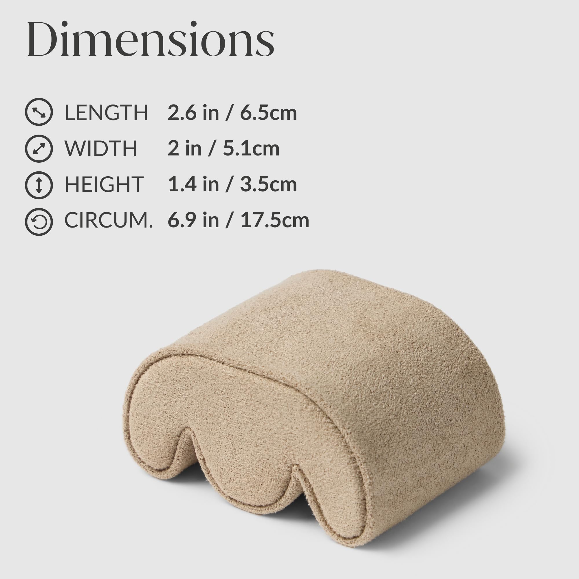 TAWBURY Grove - Set di 6 cuscini a forma di S, per polsi con circonferenza da 14 a 17,5 cm, larghezza 5 cm (beige)