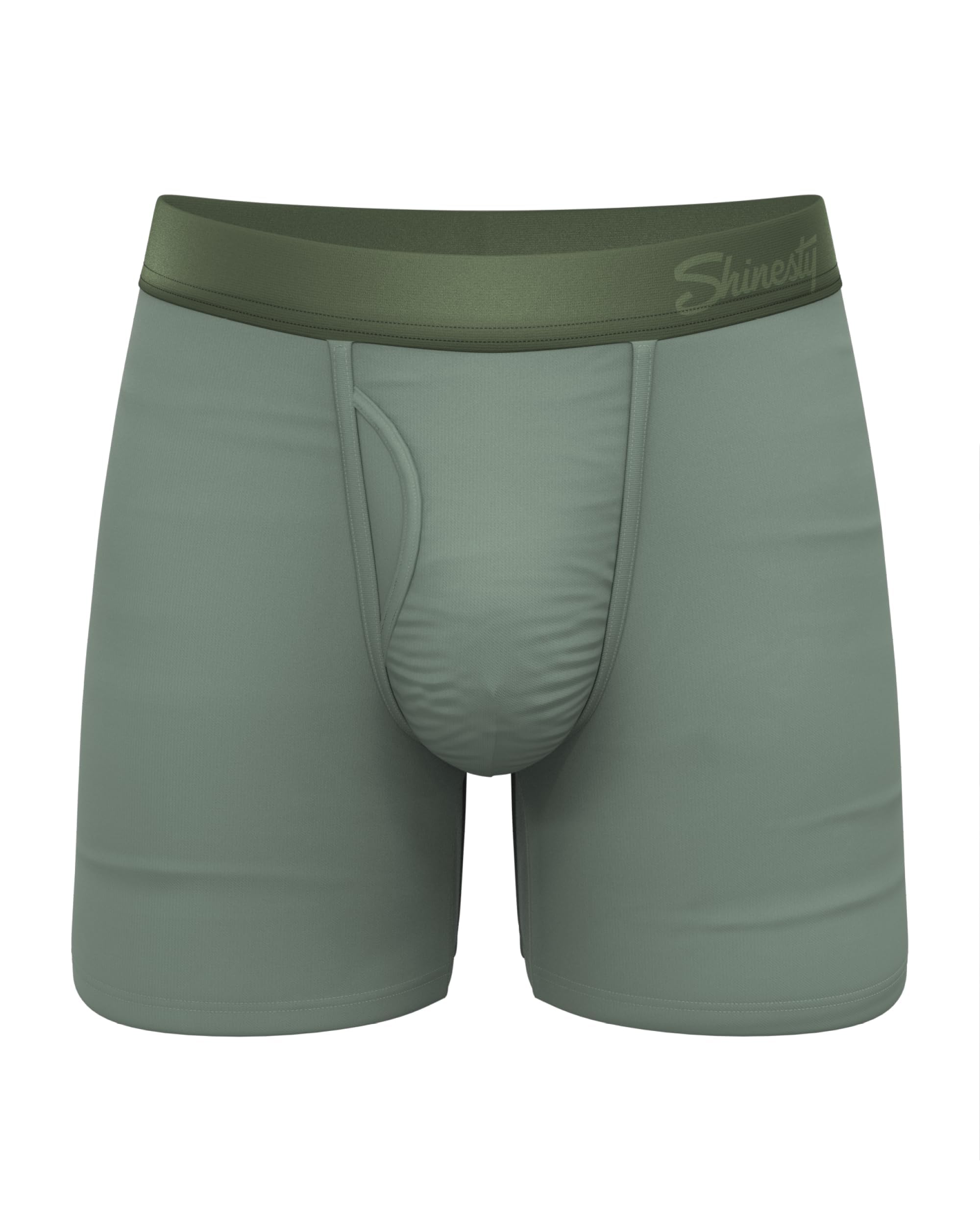 Shinesty Hammock Support Mens Boxer Briefs, Olive Green, XL