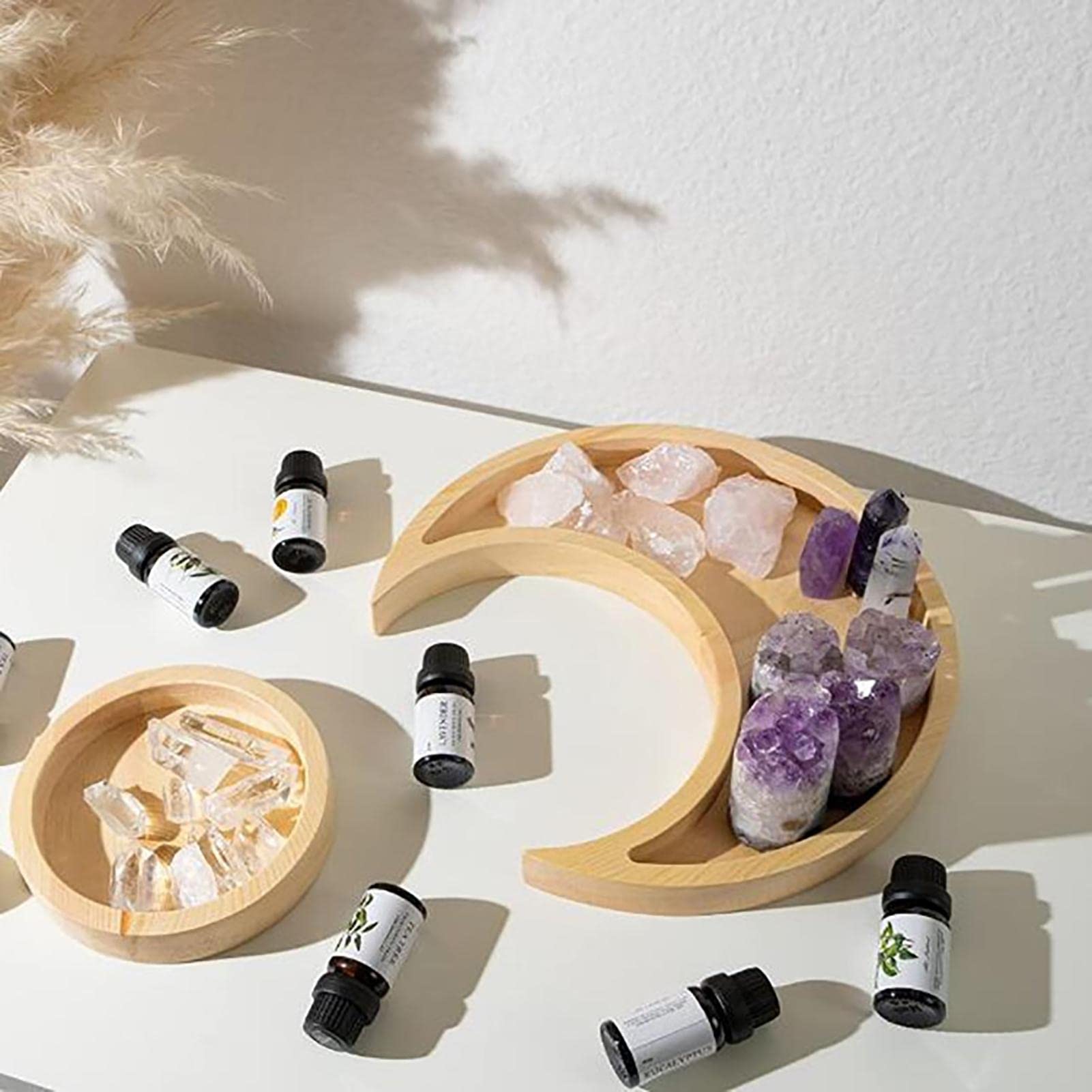 Jojofuny Plateau En Bois Massif Pour Bijoux Organisateur Durable Et Imperméable Pour Bagues Bracelets Colliers Et Cosmétiques Plateau De Rangement Polyvalent Pour Maison Et Bureau