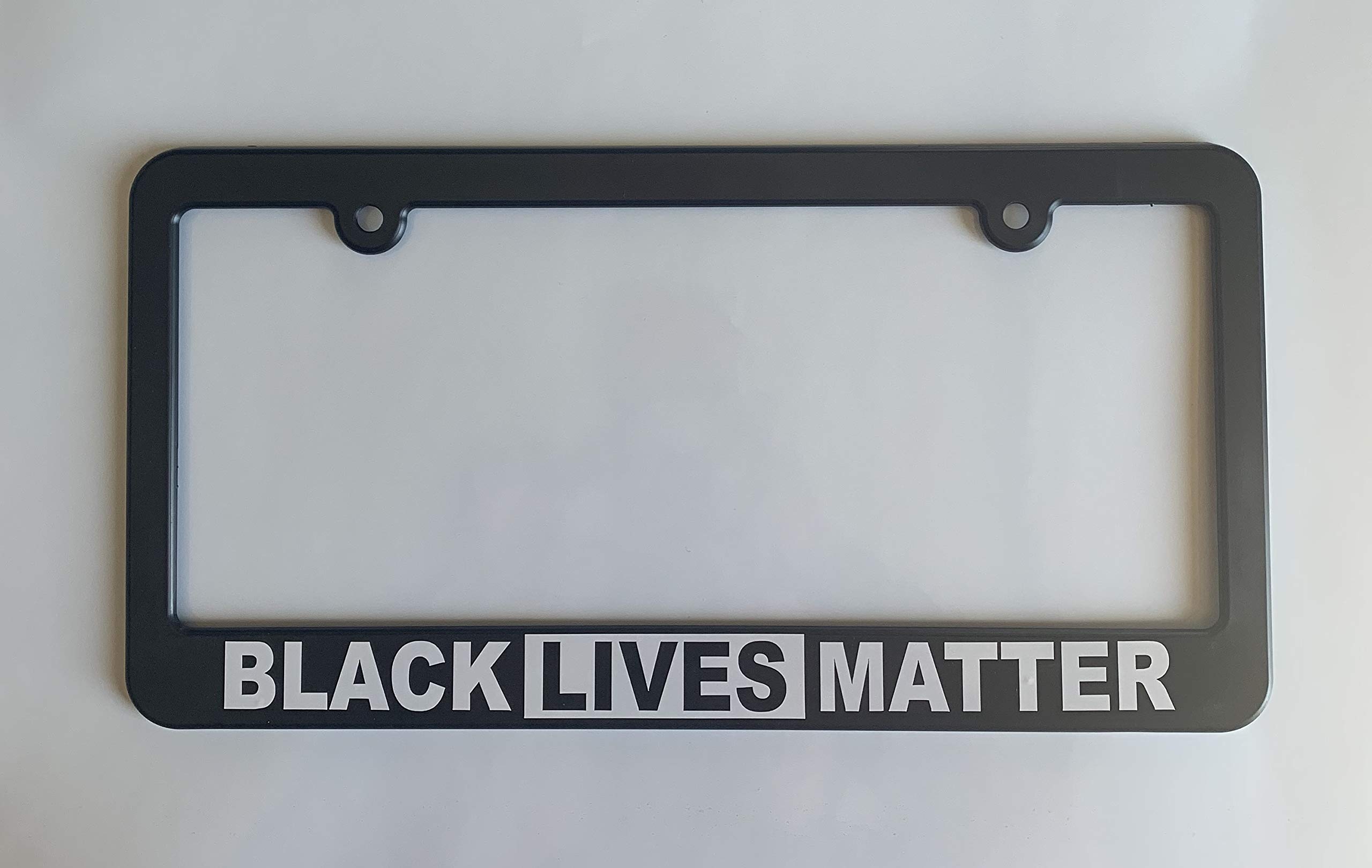 Rainincs Black Lives Matter Holder BLM Civil Rights Justice Aluminum License Plate Frame with Screw Caps,2 Holes Licenses Plates Frames, Car Licenses Plate Covers Holders for US Vehicles
