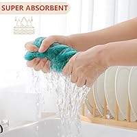 Vista 3 de Homaxy Paños de cocina de 100% algodón con tejido de gofre, toallas de cocina ultra suaves, absorbentes, de secado rápido, 12 x 12 pulgadas, paquete