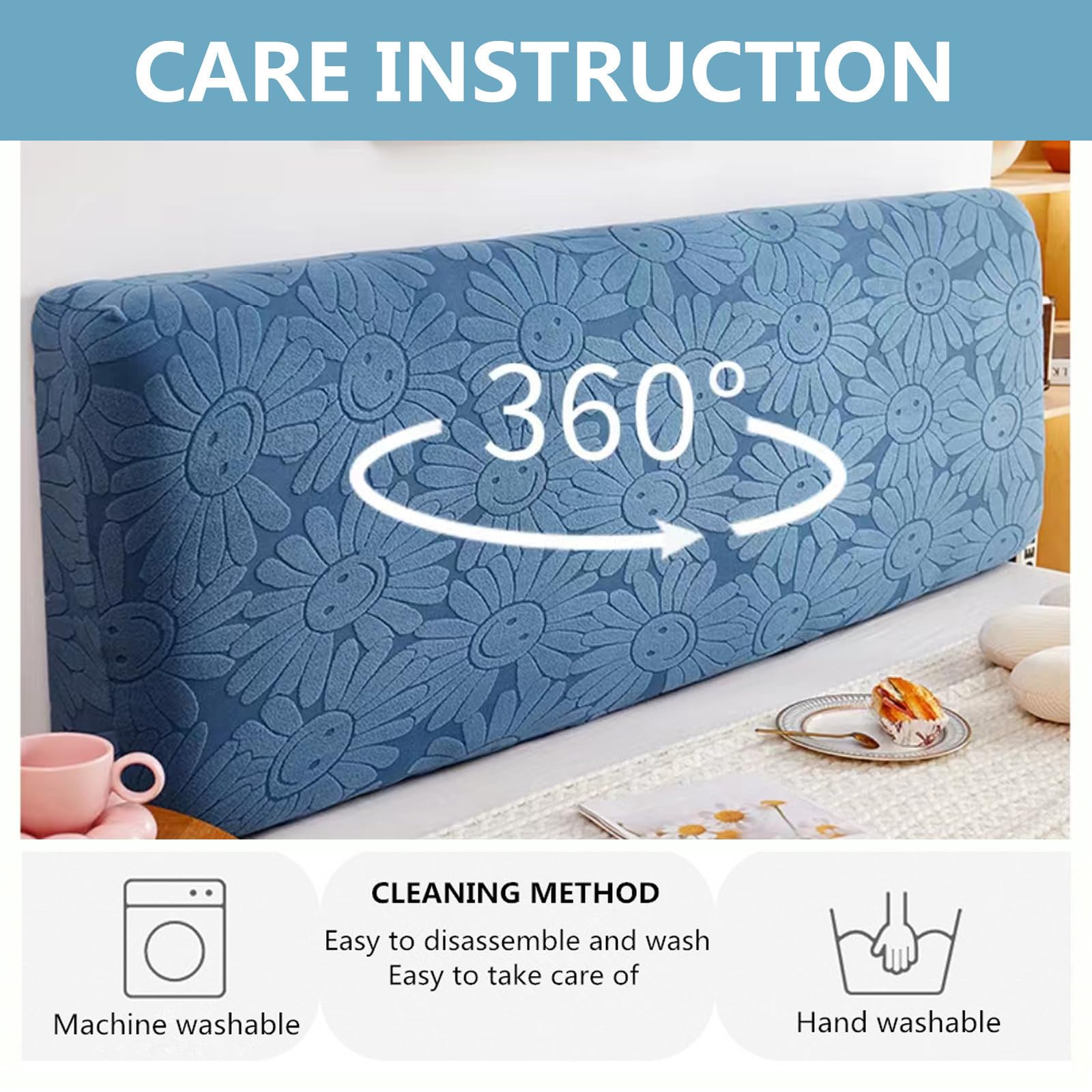 Strecken Bett Kopfteilbezug Jacquard Waschbar Abnehmbar Kopfteil Bezug Bettkopfteil Hussen Schonbezug Protektor Für Schlafzimmer (Grau-Stil 3,220cm/87in)