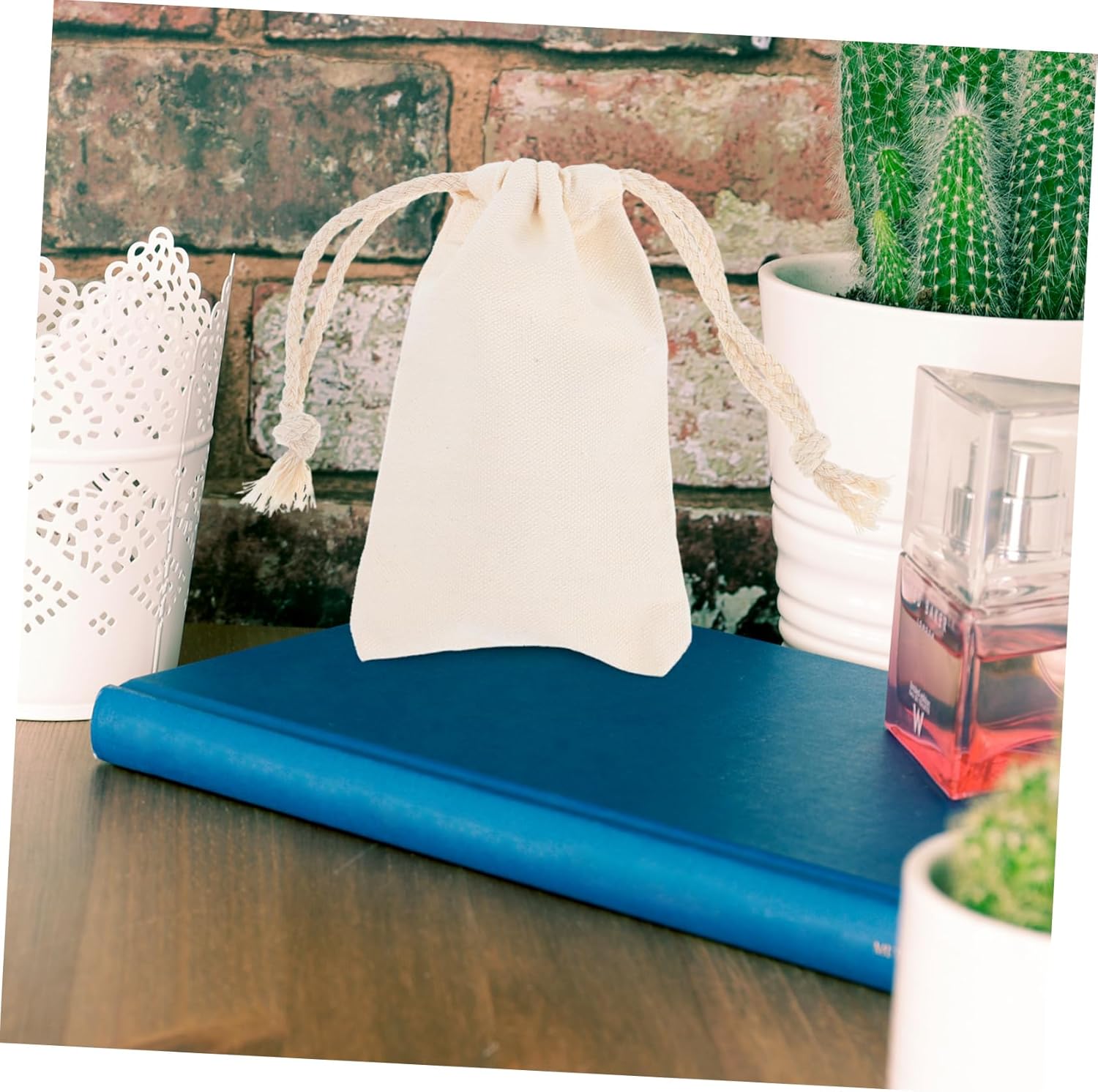 50pcs Fabric Drawstring Bags Mini Storage Pouches for Party Favors Wedding Jewelry Event Storage Sack Bags